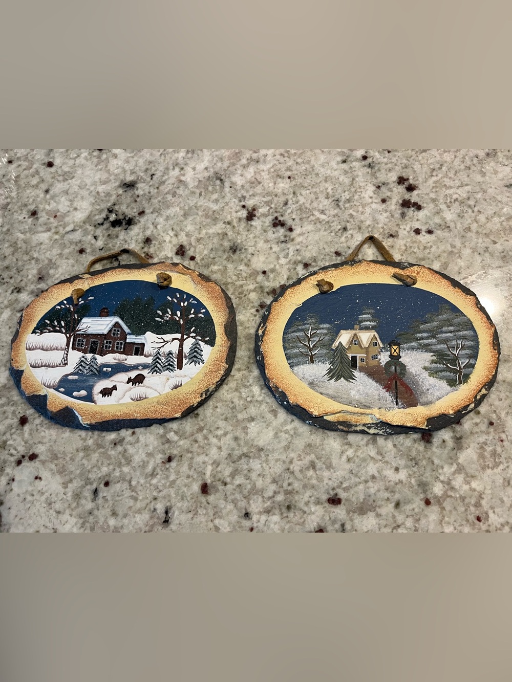 Hand Painted Slate Wall Decor *Christmas*